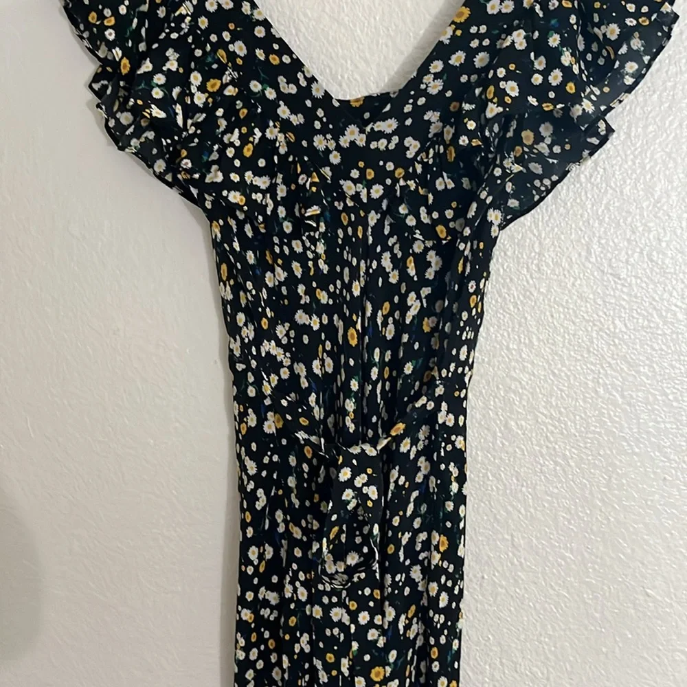 Lou Floral Black Maxi Silk Dress - Picture 10 of 14